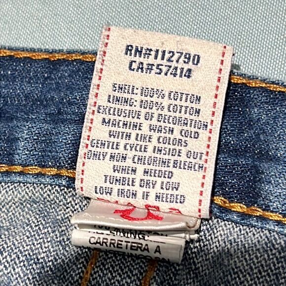 True Religion Boys Jack Distressed Straight Jeans Mid Rise D29 - Picture 9 of 11